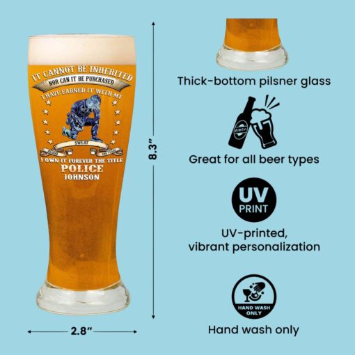 Personalized Police Pilsner Glass NPHM5300504 - Image 7