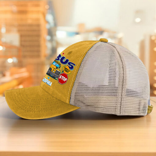 Personalized School Bus Driver Demin Hat With Mesh QFHM5180602 - Image 10
