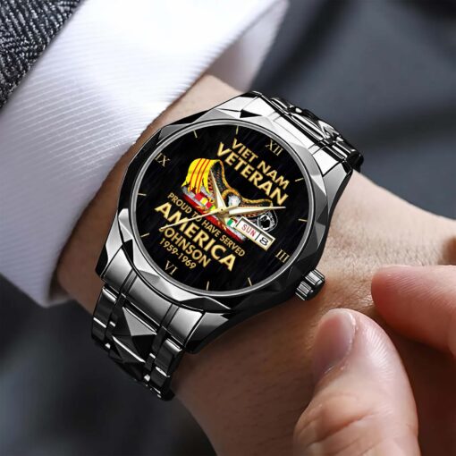 Personalized Vietnam Veteran Alloy Luxury Quartz Watch QFHA5190603 - Image 2