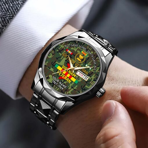 Personalized Vietnam Veteran Alloy Luxury Quartz Watch QFHA5190605 - Image 2
