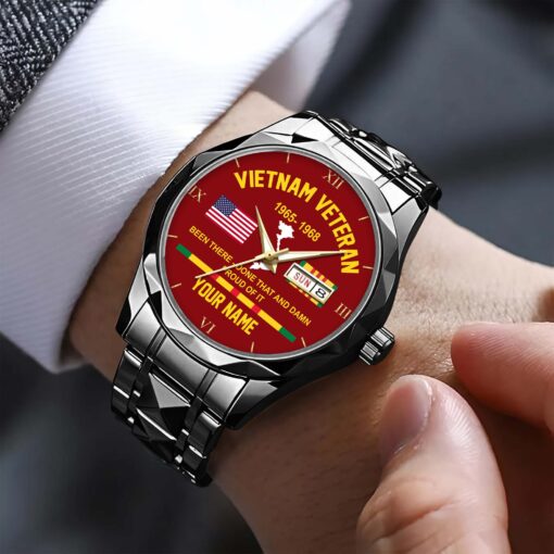 Personalized Vietnam Veteran Alloy Luxury Quartz Watch QFHA5190607 - Image 3