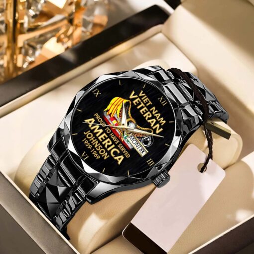 Personalized Vietnam Veteran Alloy Luxury Quartz Watch QFHA5190603 - Image 3