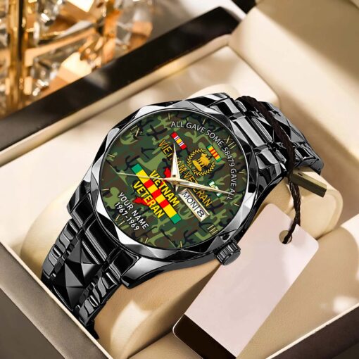 Personalized Vietnam Veteran Alloy Luxury Quartz Watch QFHA5190605 - Image 3