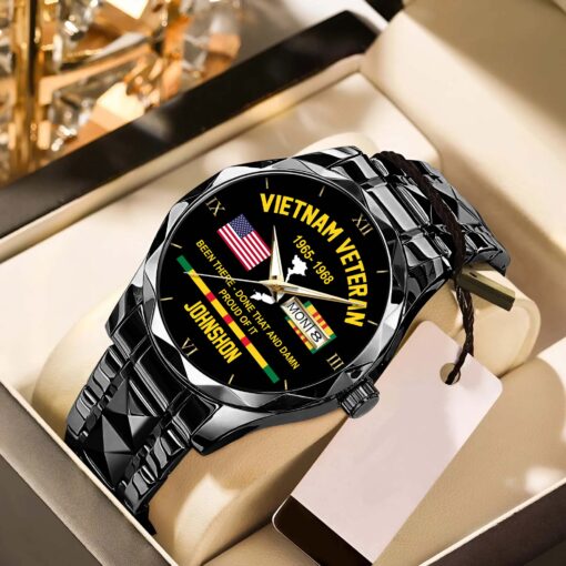 Personalized Vietnam Veteran Alloy Luxury Quartz Watch QFHA5190602 - Image 4