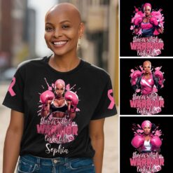Custom Breast Cancer Shirt, This Is What A Warrior Looks Like Breast Cancer Awareness Shirt UKTD5210603