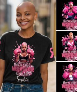 Custom Breast Cancer Shirt, This Is What A Warrior Looks Like Breast Cancer Awareness Shirt UKTD5210603