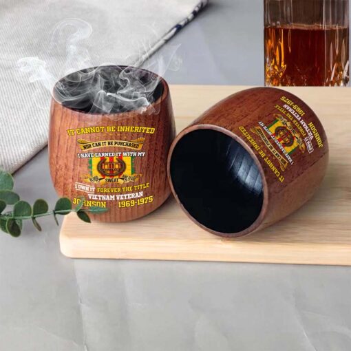 Personalized Vietnam Veteran Wooden Bourbon Whiskey Mug QFTD5060603 - Image 4