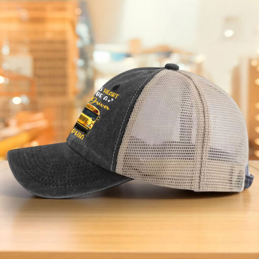 Personalized School Bus Driver Demin Hat With Mesh QFHM5180603 - Image 10