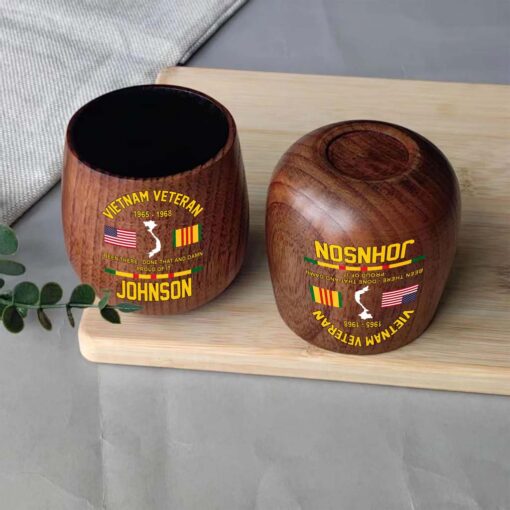 Personalized Vietnam Veteran Wooden Bourbon Whiskey Mug QFTD5060601 - Image 3