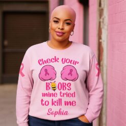Custom Breast Cancer Shirt, Breast Cancer Awareness Gift UKTD5210605