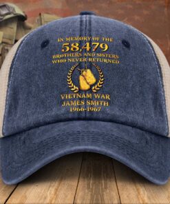 Personalized Vietnam Veteran Baseball Cap, 2D Denim Hat With Mesh QFTD5160605