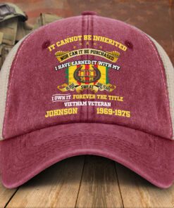 Personalized Vietnam Veteran Baseball Cap, 2D Denim Hat With Mesh QFTD5160603