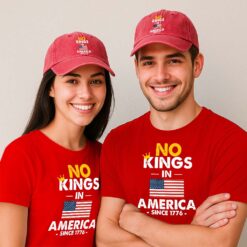 No King In America Since 1776 Printed Demin Hat - Shirt QFHM5100604