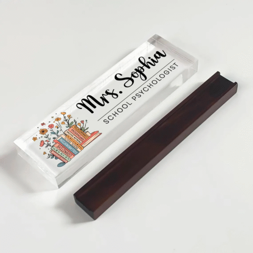 School Psychologist Desk Name Plate, School Psychologist Gifts, Teacher Name Sign MQND5060651 - Image 3