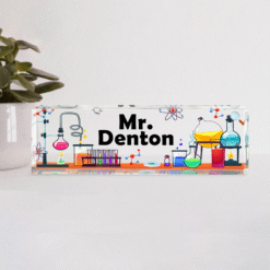 Science Lab Teacher Sign, Personalized Teacher Desk Name Plate, Teachers Desk MQND5060652
