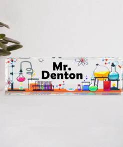 Science Lab Teacher Sign, Personalized Teacher Desk Name Plate, Teachers Desk MQND5060652