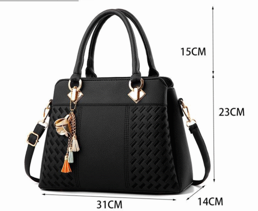 Personalized Breast Cancer PU Leather Deluxe Handbag, Never Give Up Elegant Breast Cancer Handbag NPND5190604 - Image 8