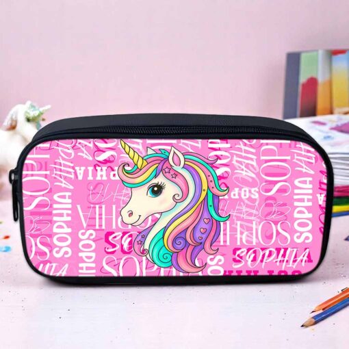 Personalized Name Letter Unicorn Backpack Set for Little Girls THND5070603-DX - Image 4