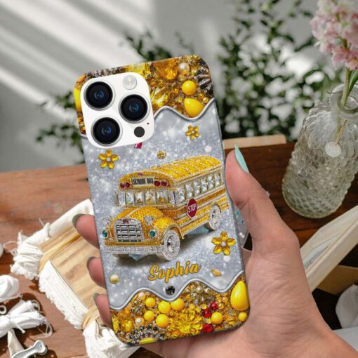 Personalized School Bus Driver Phone Case QFTD5140701