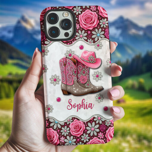 Personalized Cowgirl Boots Phone Case UKHH5110701 - Image 2