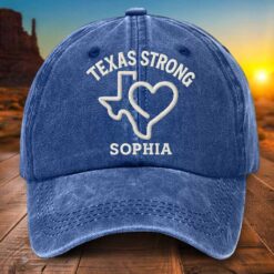 Personalized Texas Distressed Washed Cotton Hat UKTZ5150706