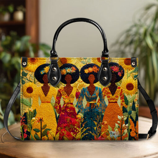 Personalized Black Women Leather Pu Handbag QFTO5160702 - Image 2