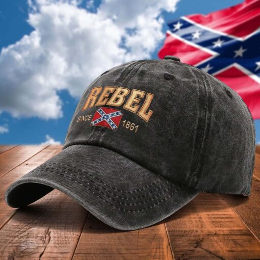 Southern Heritage Style Since 1861 Vintage Denim Rebel Hat QFTD5080703 - Image 3