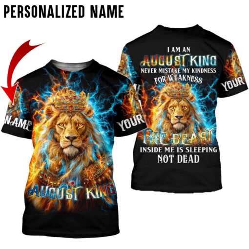 Personalized Name August Guy, Birthmonth 3D All Over Printed Clothes QFTD5190703 - Image 5