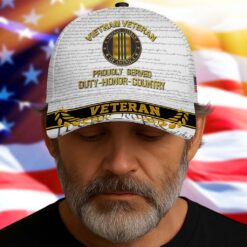 Vietnam Veteran Cap, Proudly Served, Duty – Honor – Country QFTD5230706