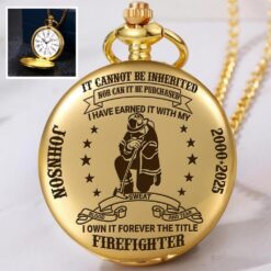 Personalized Retired Firefighter Vintage Pocket Watch UKTZ5170707