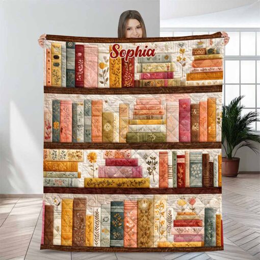 Personalized Book Lover Quilt Blanket NPND5100703 - Image 2