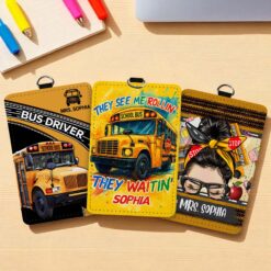 Personalized School bus driver ID card holder NPHM5190701