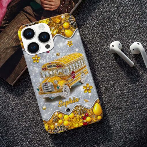 Personalized School Bus Driver Phone Case QFTD5140701 - Image 2