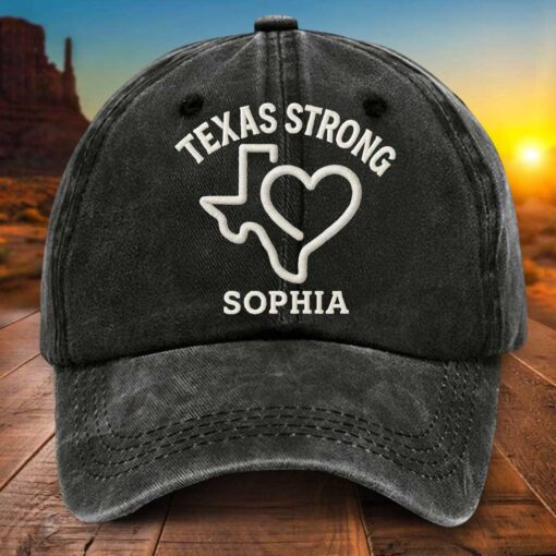 Personalized Texas Distressed Washed Cotton Hat UKTZ5150706 - Image 6
