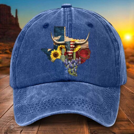 Texas Distressed Washed Cotton Hat PMTZ5160705
