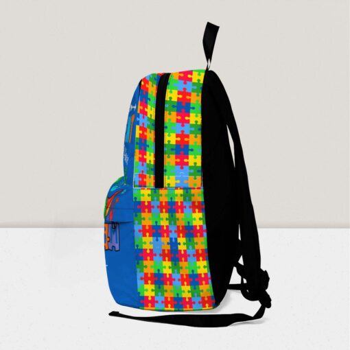 Personalized Backpack for Kids with Autism- Autism Awareness Bag – Back To School Bag for Autistic Child – Gift For Autistic Son QFHM5030701-DX - Image 3
