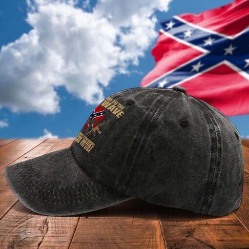 Vintage Southern Rebel Hat – Red Wave Denim Cap QFTD5080702 - Image 4