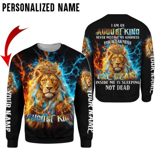 Personalized Name August Guy, Birthmonth 3D All Over Printed Clothes QFTD5190703 - Image 6