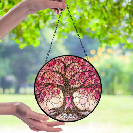 Custom Breast Cancer Awareness Stained Glass THNT5020705 - Image 3