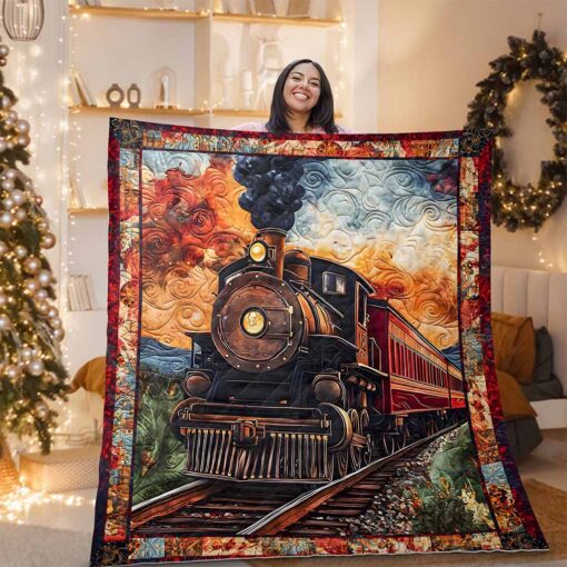 Train Quilt Blanket NPND5090703 - Image 2
