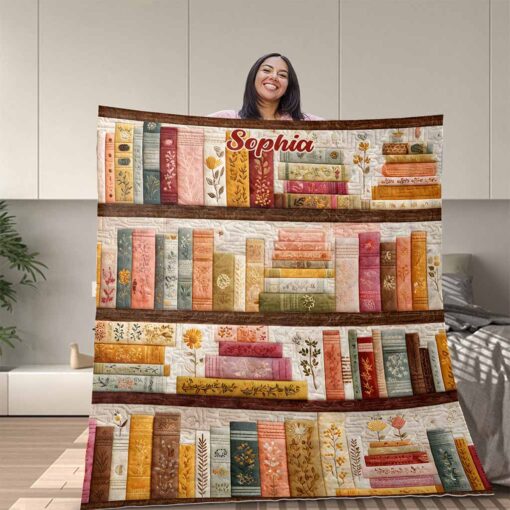 Personalized Book Lover Quilt Blanket NPND5100703 - Image 3