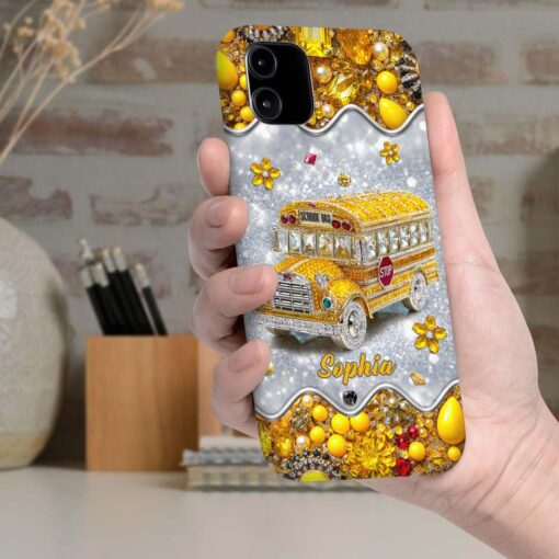 Personalized School Bus Driver Phone Case QFTD5140701 - Image 4