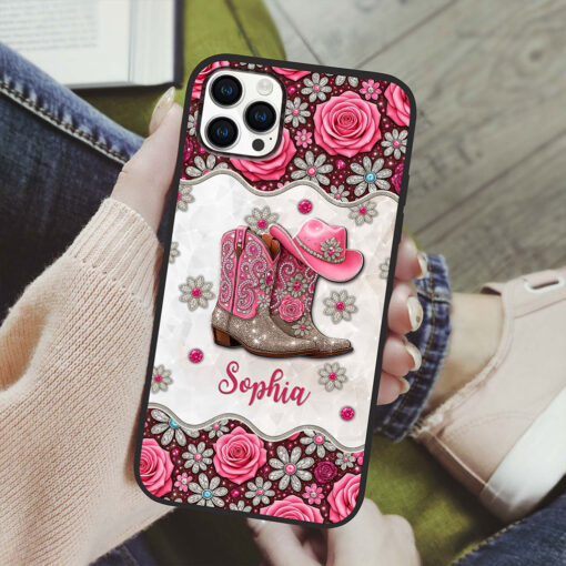 Personalized Cowgirl Boots Phone Case UKHH5110701 - Image 5