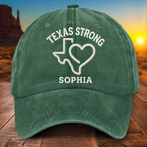 Personalized Texas Distressed Washed Cotton Hat UKTZ5150706 - Image 5