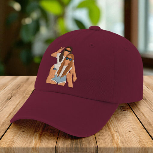 Custom Family Portrait Embroidered Hat, Portrait Embroidered Cap Using Photo, Personalized Dad Cap, Sister Besties Embroidered Hat QFHA5090703 - Image 5