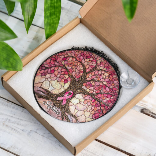 Custom Breast Cancer Awareness Stained Glass THNT5020705 - Image 4