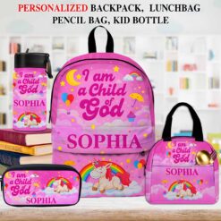Personalized I Am A Child Of God Backpack, Back To School Gift For Kids QFND5020704-DX