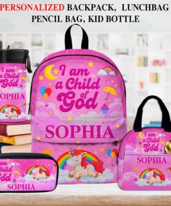 Personalized I Am A Child Of God Backpack, Back To School Gift For Kids QFND5020704-DX