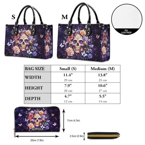 Personalized Skeleton Handbag + Wallet NPNT5160703 - Image 6