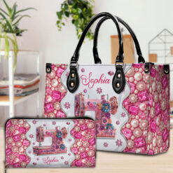 Personalized Sewing Leather Handbag+Wallet UKTO5150703
